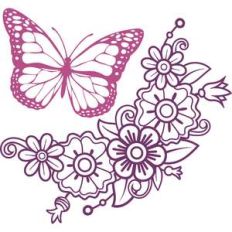butterfly and flowers