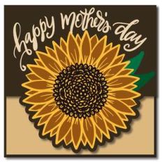 happy mother's day sunflower card