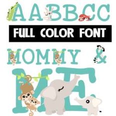 mommy and me color font