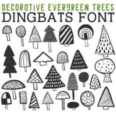 cg decorative evergreen trees dingbats