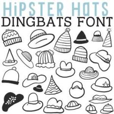 cg hipster hats dingbats