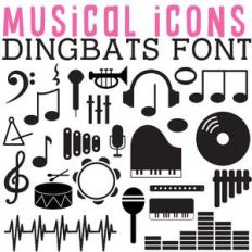 cg musical icons dingbats