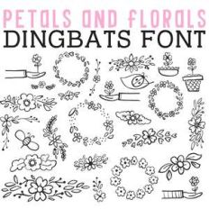 cg petals and florals dingbats