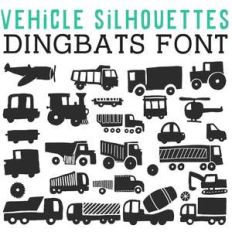 cg vehicle silhouettes dingbats