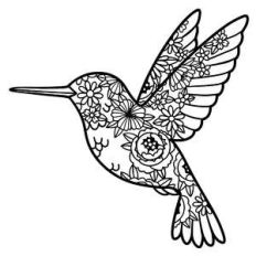 hummingbird floral mandala