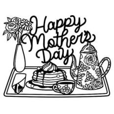 happy mother's day breakfast in bed