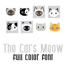 the cat's meow color font