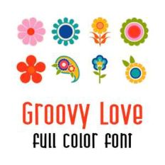 groovy love full color font
