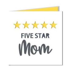 '5 star' mom cut out card