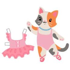 ballerina cat paper doll
