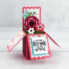 a2 box card mother's day flower