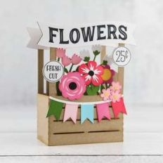 a2 box card flower stand