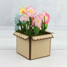 2 way box card flowers