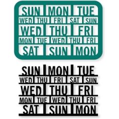 weekday blocks cards