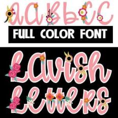 lavish letters color font