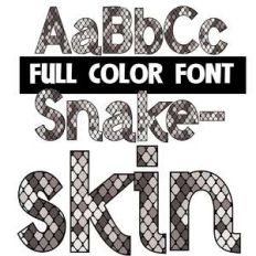snakeskin color font