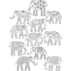 elephant coloring stickers