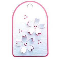 cherry blossom 3d gift tag