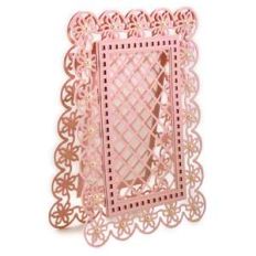 floral lattice frame 5x7 card