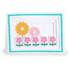 flower petal spray shadow box card