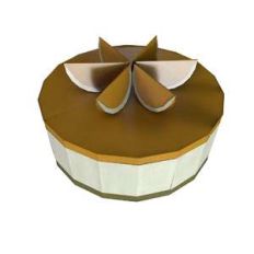 lowpoly orange cake