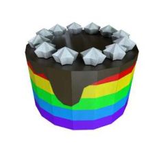 lowpoly rainbow cake
