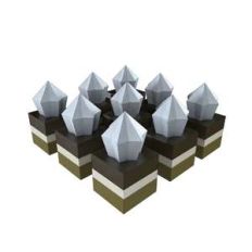 lowpoly square minicake