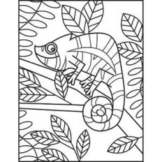 chameleon coloring page