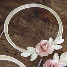 floral frame cake topper