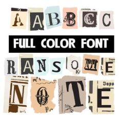 ransom note color font