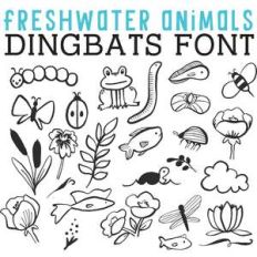 cg freshwater animals dingbats