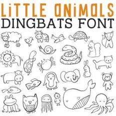 cg little animal friends dingbats