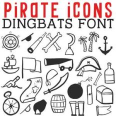 cg pirate icons dingbats