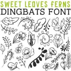 cg sweet leaves ferns dingbats