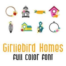 girliebird homes full color font