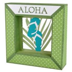 aloha flip flops framed