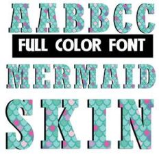 mermaid skin color font