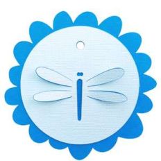 dragonfly 3d gift tag