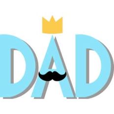 dad crown and mustache