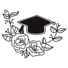 floral graduation cap flourish