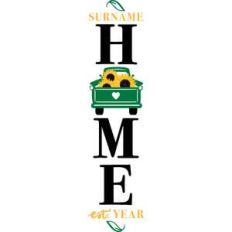 home sunflower porch sign