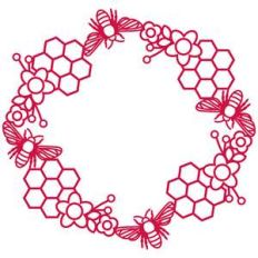 bee honeycomb wreath