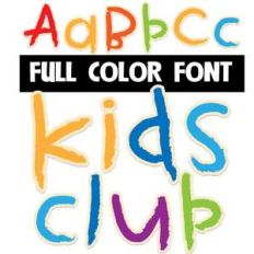 kids club color font
