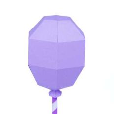 low poly balloon party