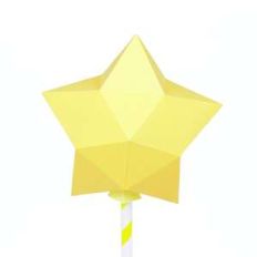 low poly star balloon