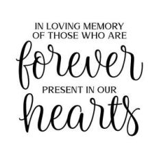 in loving memory of those who are forever present