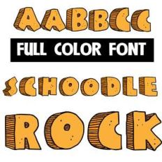 schoodle rock color font