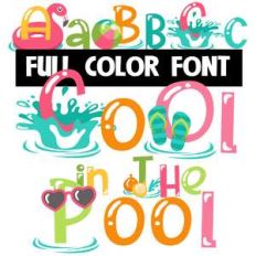 cool in the pool color font