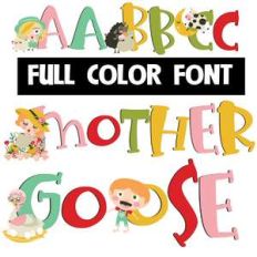 mother goose color font