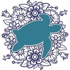 floral turtle mandala
